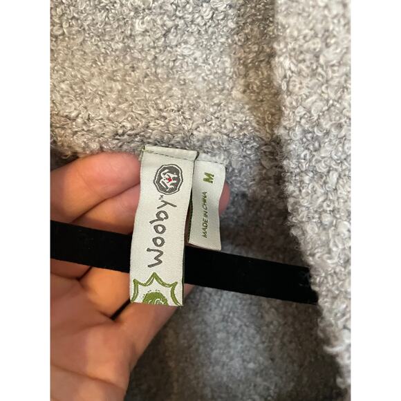 Wooby Sweater Womens Medium Wool Blend Gray Buttons Long Sleeve Cozy Warm - Picture 4 of 11